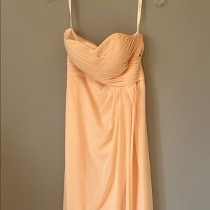 Elegant Peach Strapless Dress
